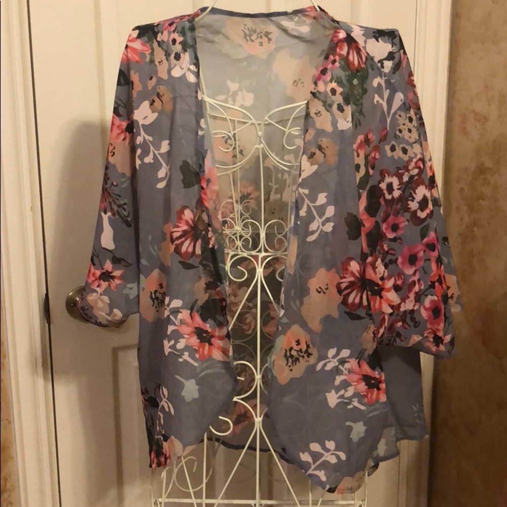 Women’s floral sheer top